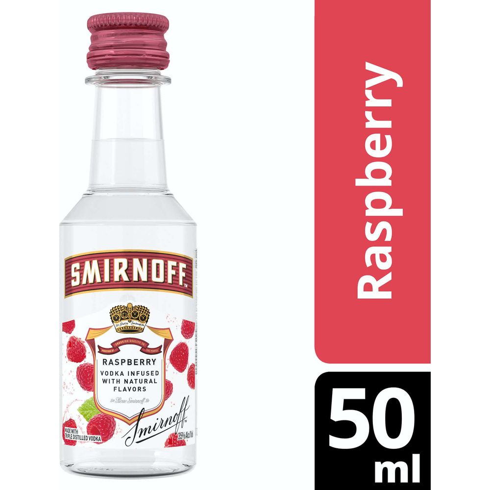 Smirnoff Vodka Raspberry 10 x 50ml | Mini Alcohol Bottles:Bourbon Central