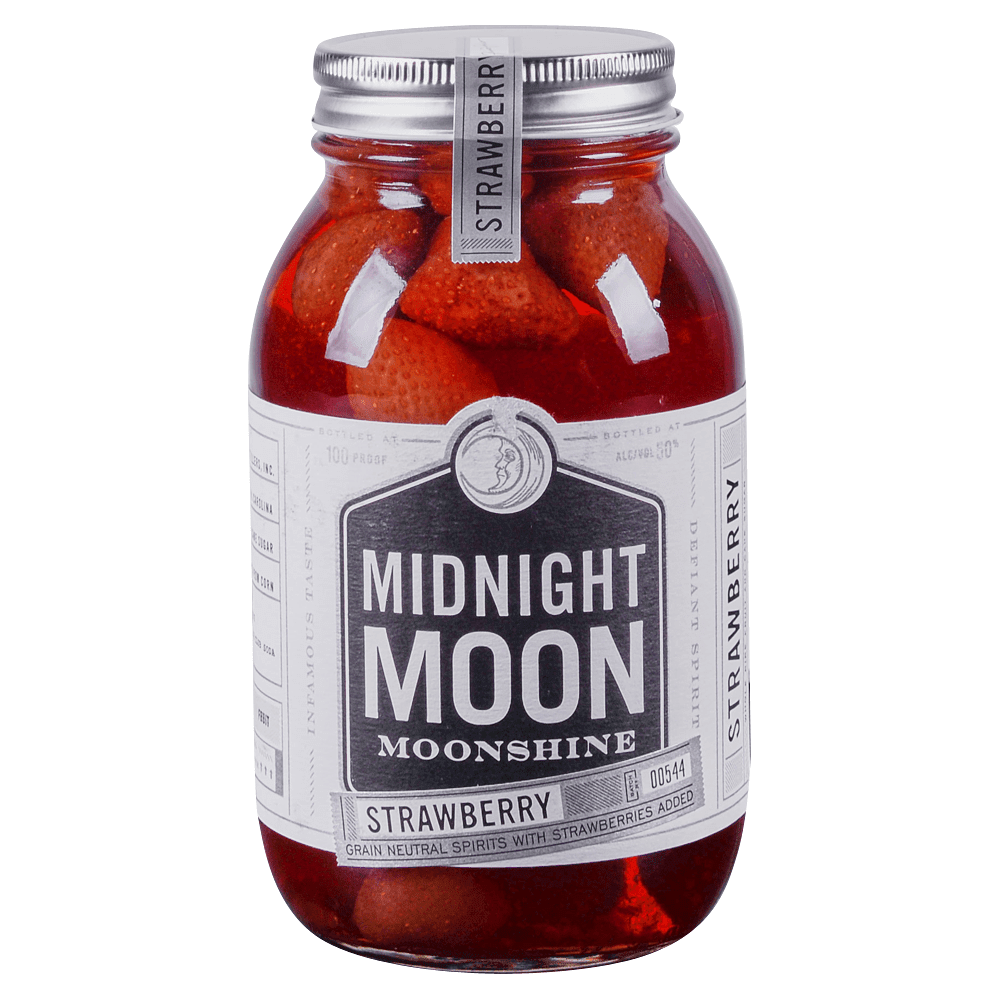 Midnight Moon Strawberry Moonshine 12 x 50ml | Mini Alcohol Bottles:Bourbon Central