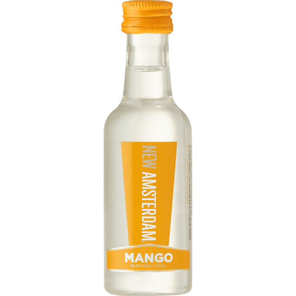 New Amsterdam Mango Vodka 12 x 50ml | Mini Alcohol Bottles:Bourbon Central