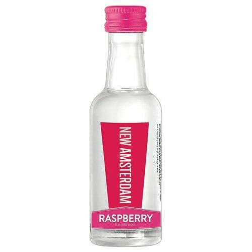 New Amsterdam Vodka Raspberry 12 x 50ml | Mini Alcohol Bottles:Bourbon Central