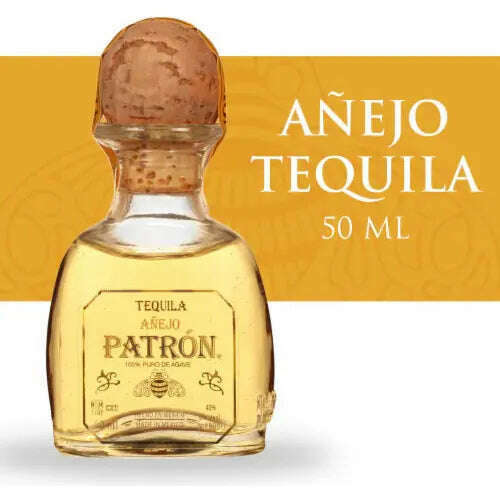 Patron Anejo Tequila 6 x 50ml | Mini Alcohol Bottles:Bourbon Central