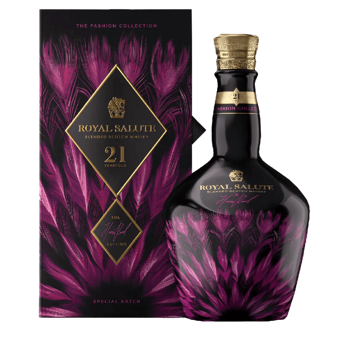 Royal Salute Fashion Collection 21 Years Old Blended Scotch Whisky (Harris Reed Edition Purple Bottle) - Bourbon Central