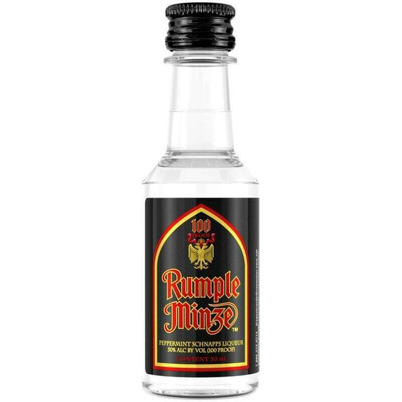 Rumple Minze Peppermint Schnapps 12 x 50ml | Mini Alcohol Bottles:Bourbon Central