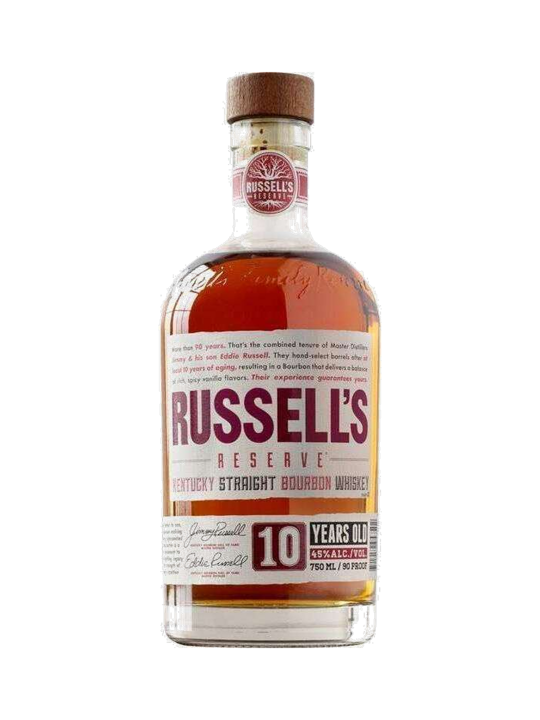 Wild Turkey Russell's Reserve 10 Year Old Kentucky Straight Bourbon Whiskey, $57.99 — normalized editorial product photo, Bourbon Central