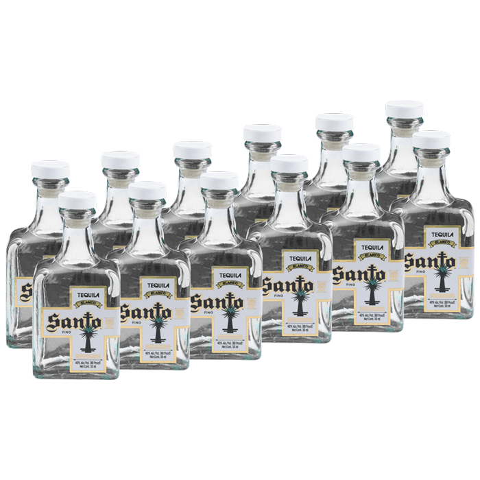 Santo Blanco Tequila 12 x 50ml | Mini Alcohol Bottles:Bourbon Central