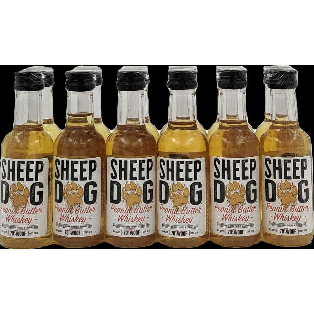 Sheep Dog Peanut Butter Whiskey 12 x 50ml | Mini Alcohol Bottles:Bourbon Central