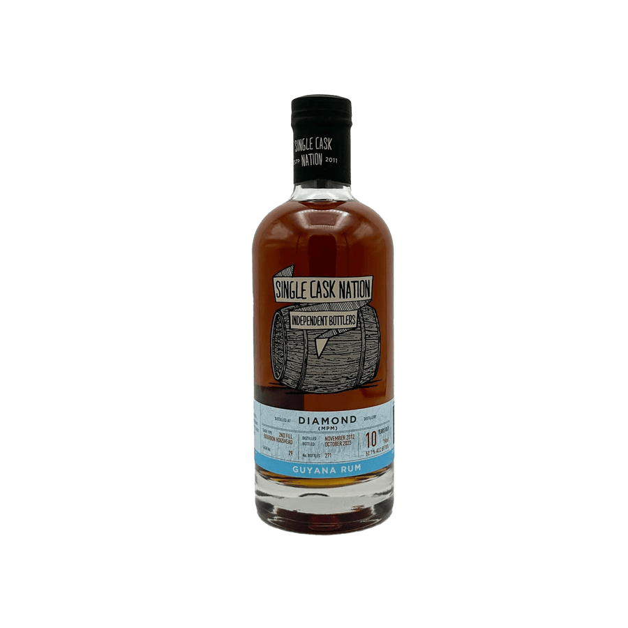 Single Cask Nation 10 Years Old 2012 Diamond 2nd Fill Bourbon Hogshead Cask No. 29 Guyana Rum - Bourbon Central