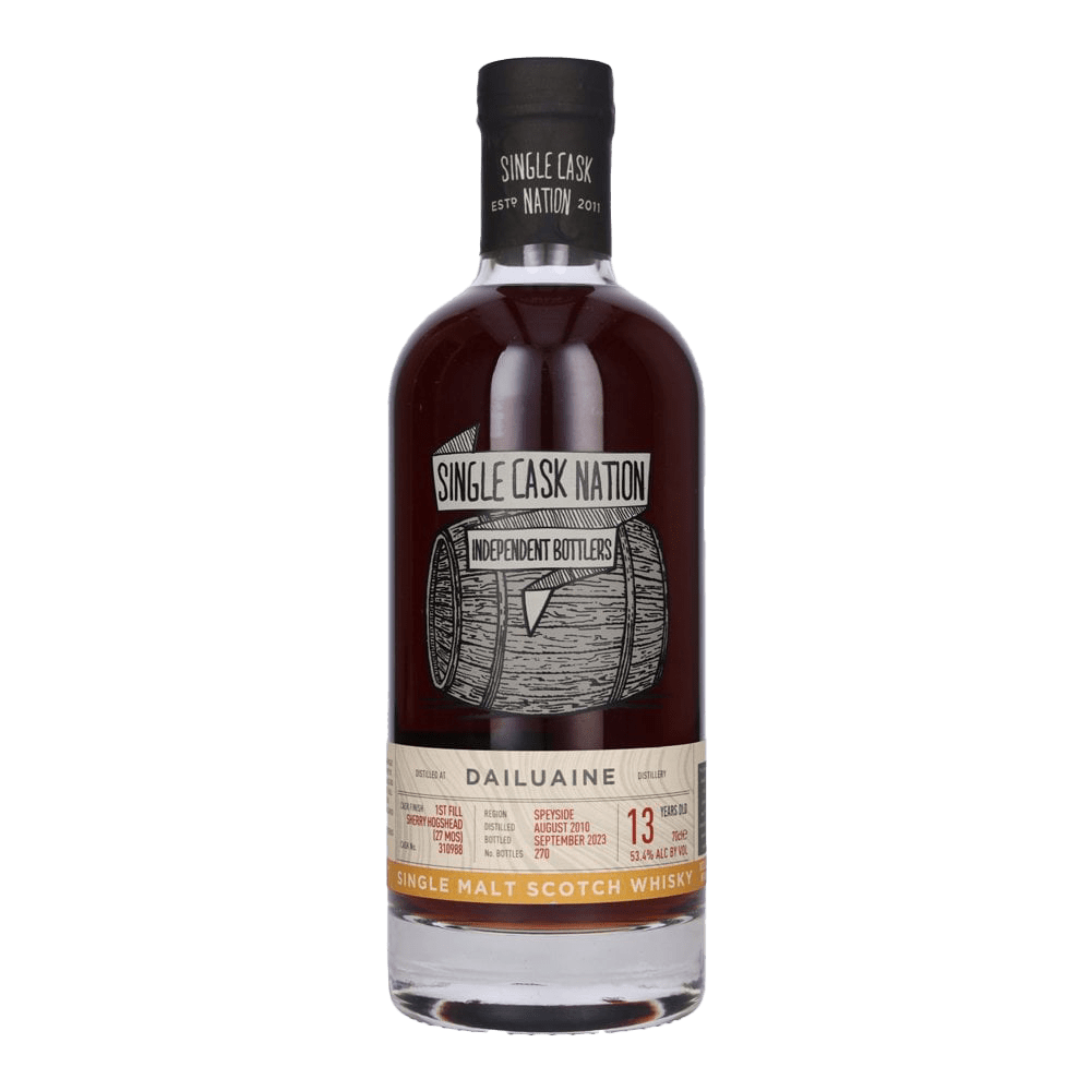 Single Cask Nation 13 Year Old 2010 Speyside Dailuaine 1st Fill Sherry Hogshead Cask NO. 310968 Single Malt Scotch - Bourbon Central