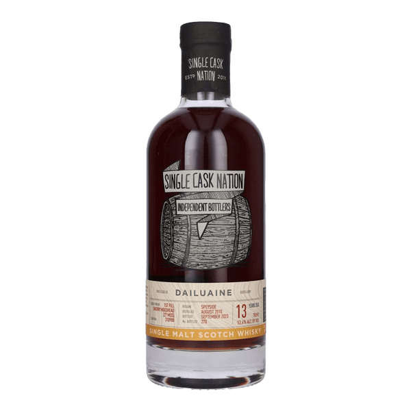 Single Cask Nation 13 Year Old 2010 Speyside Dailuaine 1st Fill Sherry Hogshead Cask NO. 310968 Single Malt Scotch
