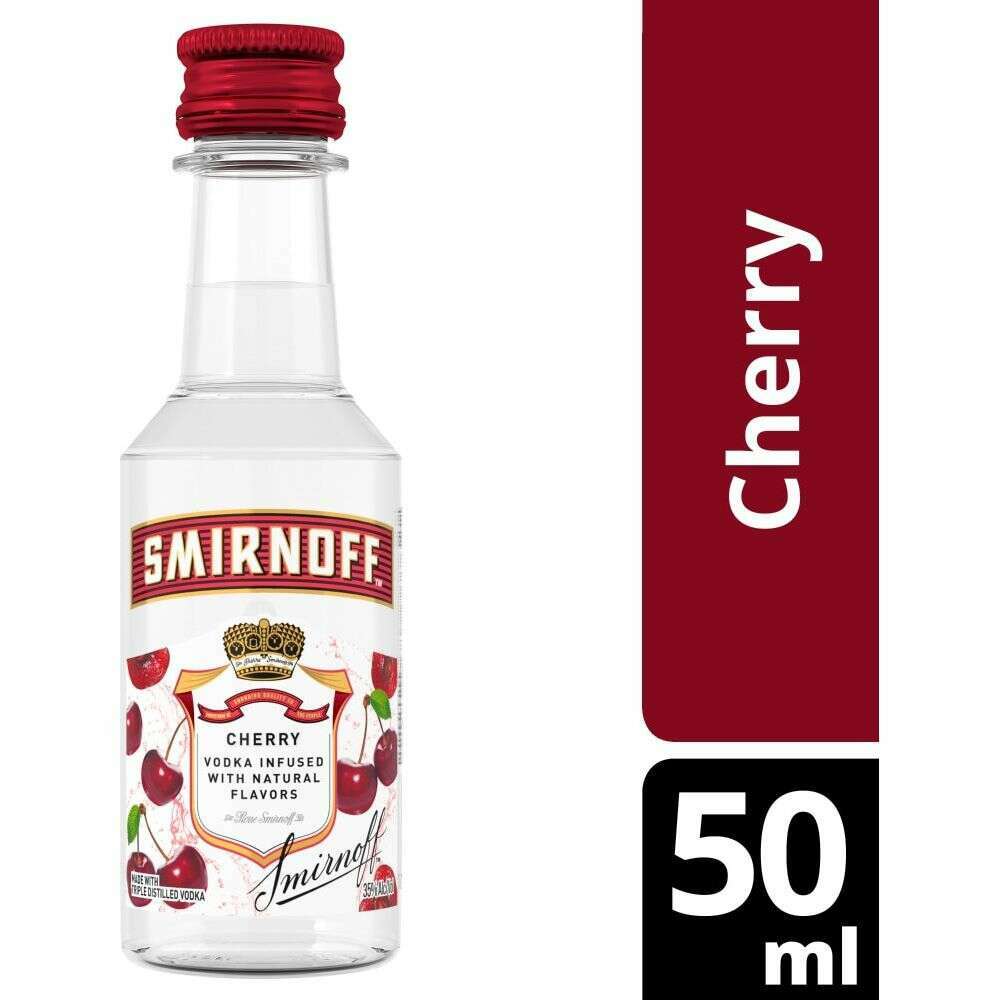 Smirnoff Vodka Cherry 10 x 50ml | Mini Alcohol Bottles - Bourbon Central