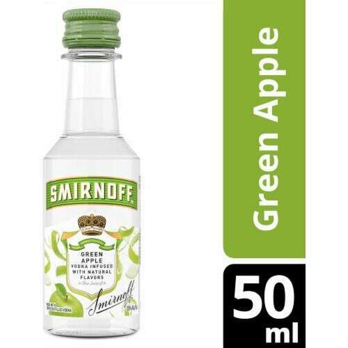 Smirnoff Vodka Green Apple 10 x 50ml | Mini Alcohol Bottles:Bourbon Central