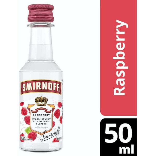Smirnoff Vodka Raspberry 10 x 50ml | Mini Alcohol Bottles