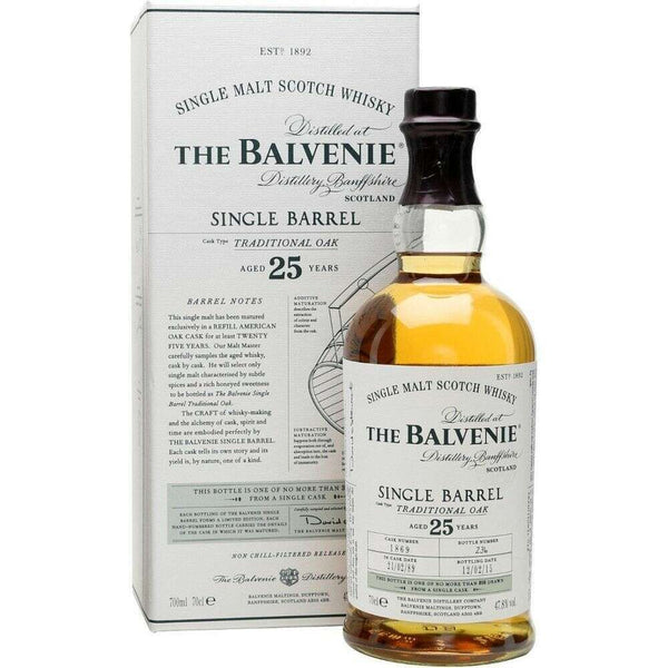 The Balvenie Scotch Single Malt 25 Year Single Barrel