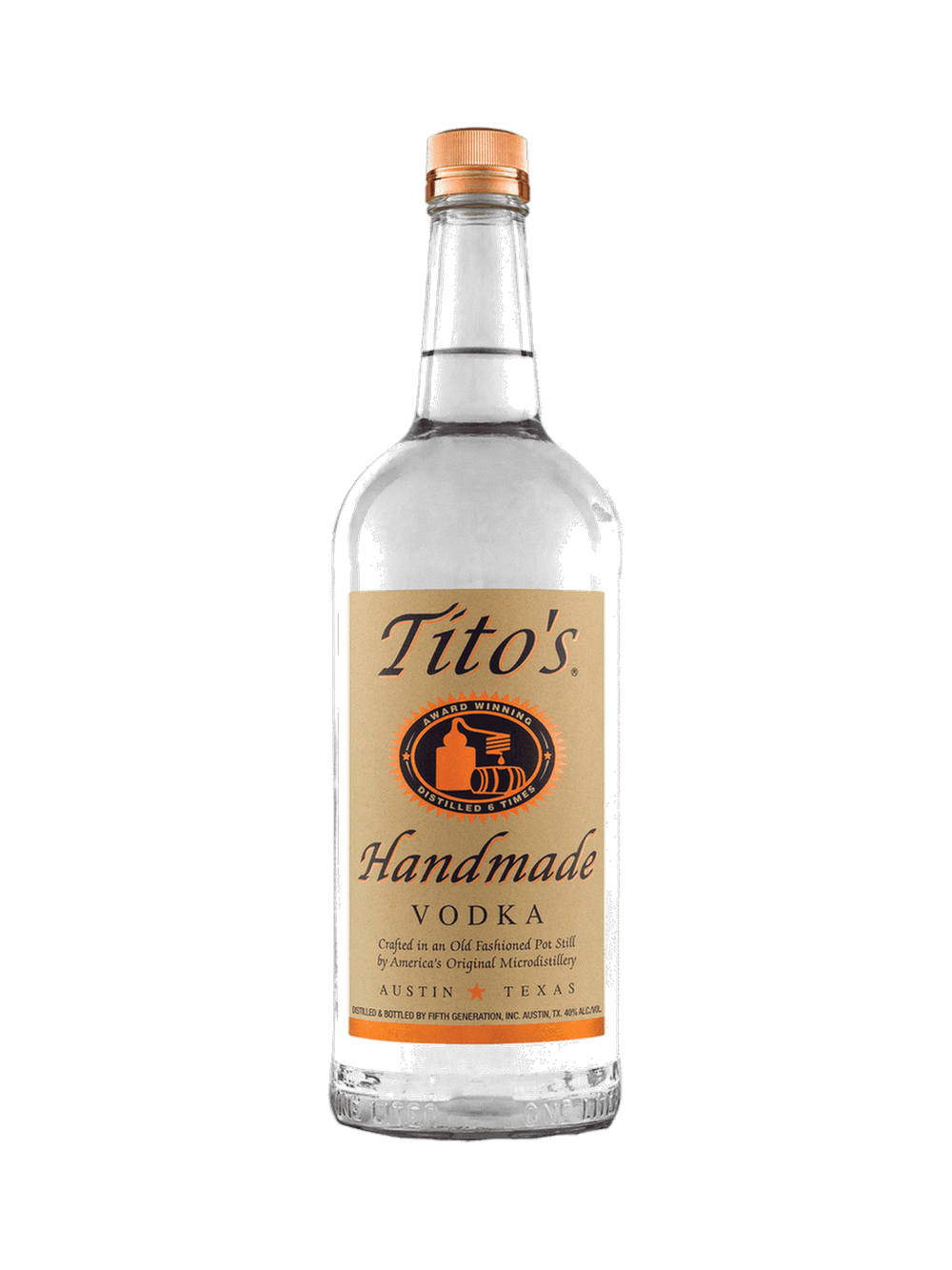 Tito's Handmade Vodka, $24.99 — normalized editorial product photo, Bourbon Central