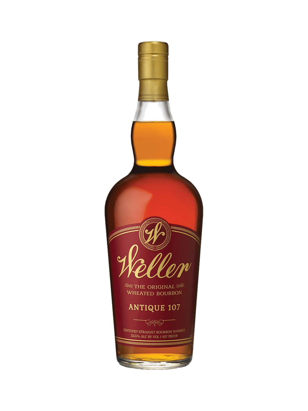 Weller Antique 107 Wheated Bourbon Whiskey, $134.99 — premium bourbon gift pick, normalized editorial product photo, Bourbon Central