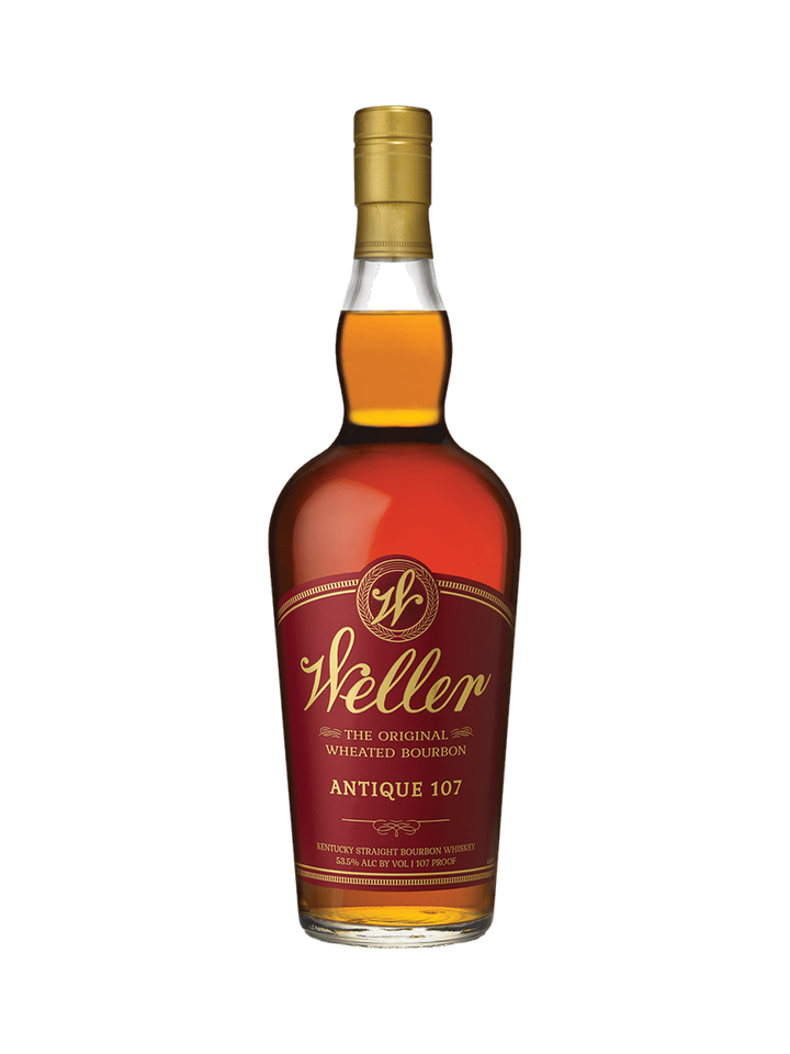 Weller Antique 107 Wheated Bourbon Whiskey, $134.99 — premium bourbon gift pick, normalized editorial product photo, Bourbon Central