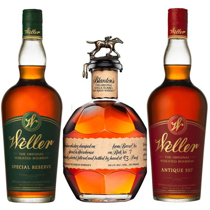 W.L Weller Special Reserve & W.L. Weller Antique 107 & Blanton’s Kentucky Straight Bourbon Whiskey Bundle