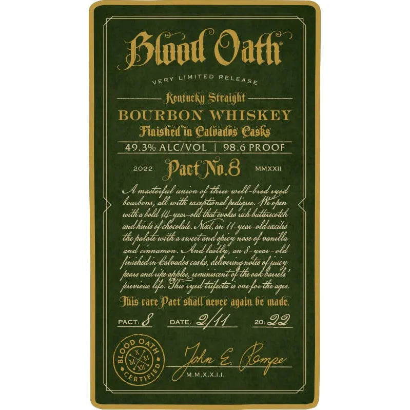 Blood Oath Pact No. 8 Bourbon:Bourbon Central