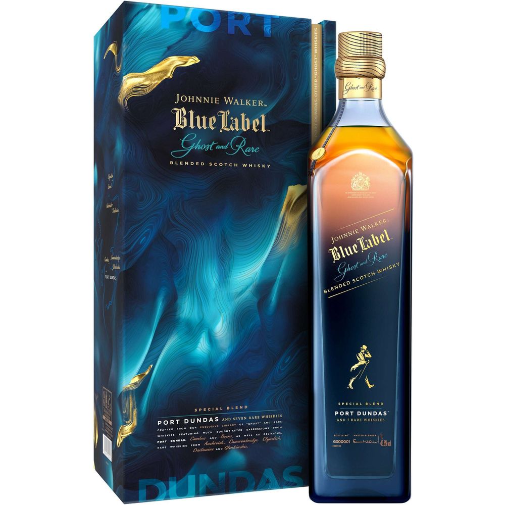Johnnie Walker Blue Label Ghost & Rare Port Dundas Blended Scotch