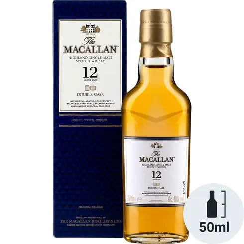 Macallan 12 Year Double Cask Scotch Whisky 12 x 50 ml | Mini Alcohol Bottles:Bourbon Central