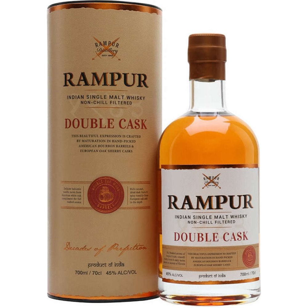 Rampur Double Cask Indian Single Malt Whisky:Bourbon Central
