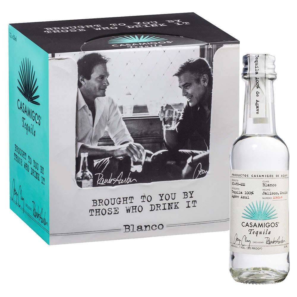 Casamigos Blanco Tequila 12 x 50ml | Mini Alcohol Bottles-50 mL:Bourbon Central