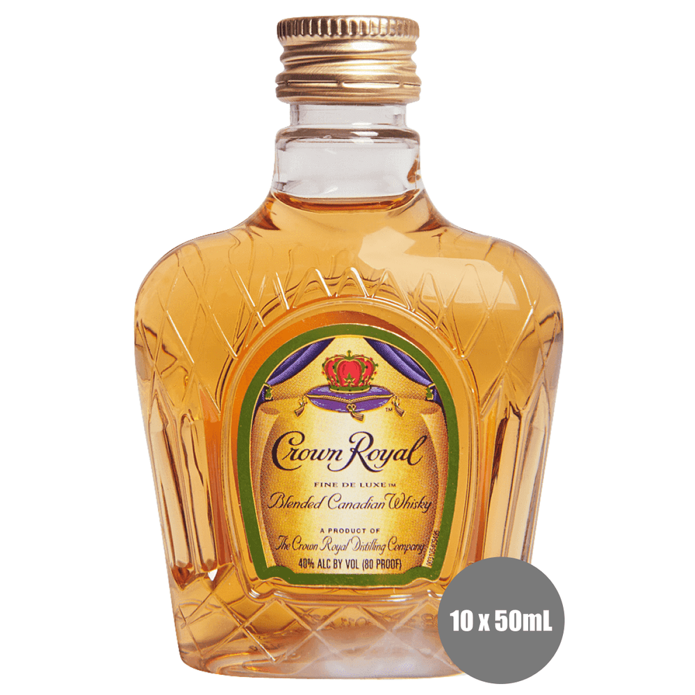 Crown Royal Canadian Whiskey 6 x 50 ml | Mini Alcohol Bottles:Bourbon Central
