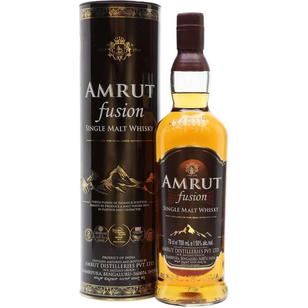 Amrut Fusion Indian Single Malt Whisky - Bourbon Central