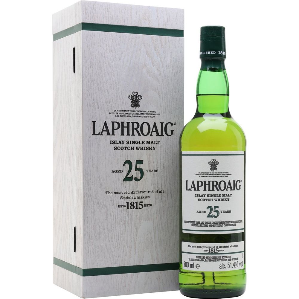 Laphroaig Scotch Single Malt 25 Year Cask Strength:Bourbon Central